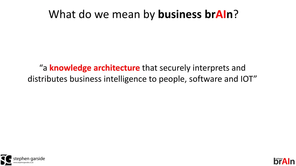 what do we mean by business brain