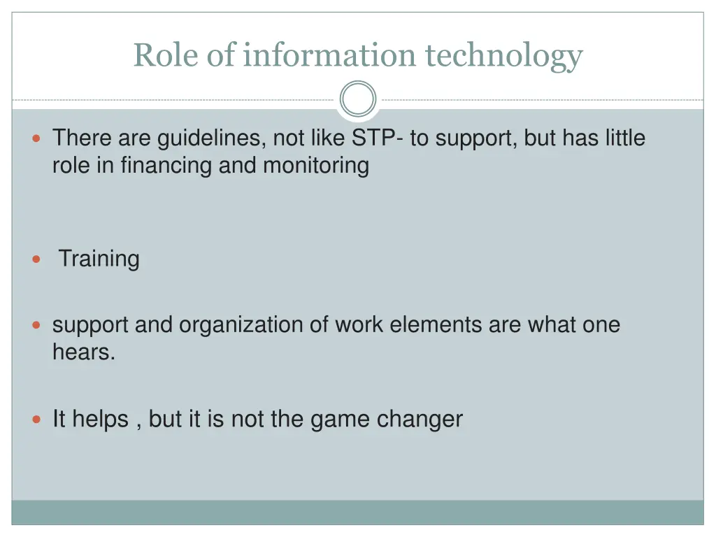 role of information technology