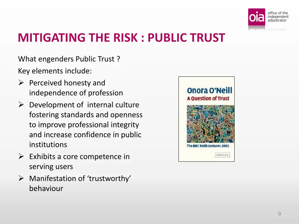 mitigating the risk public trust