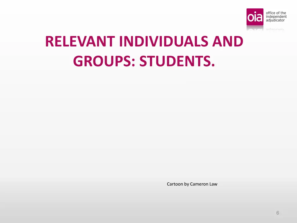 relevant individuals and groups students