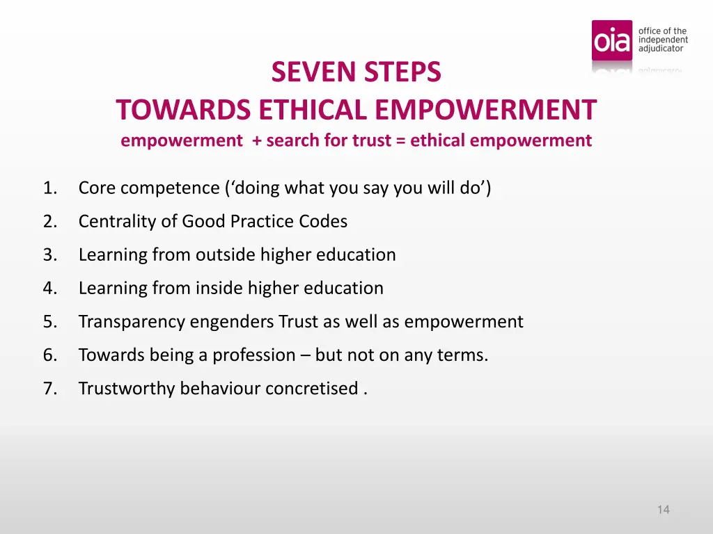 seven steps