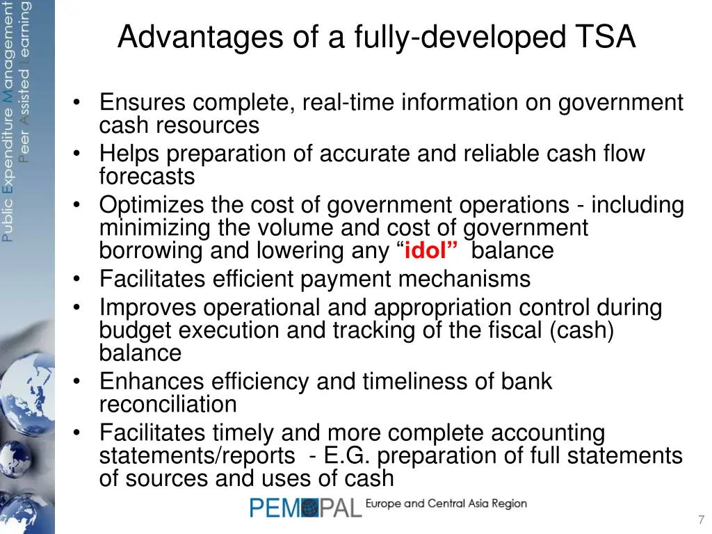 advantages of a fully developed tsa