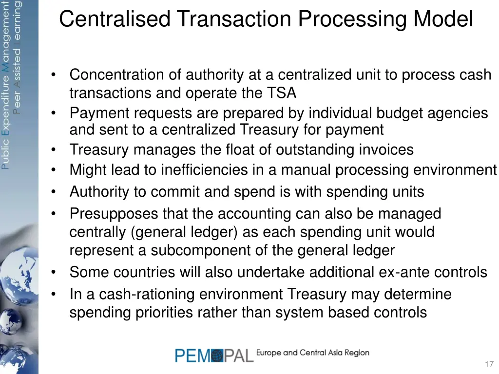 centralised transaction processing model