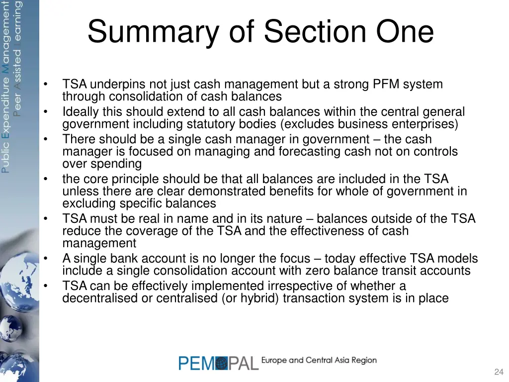 summary of section one