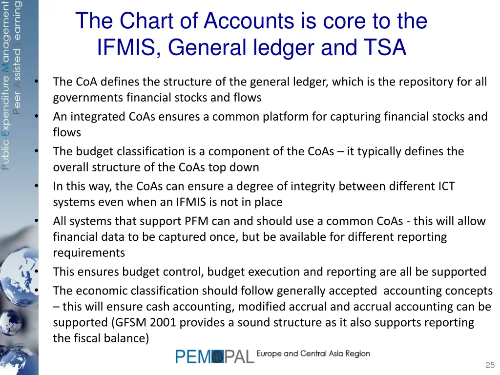 the chart of accounts is core to the ifmis