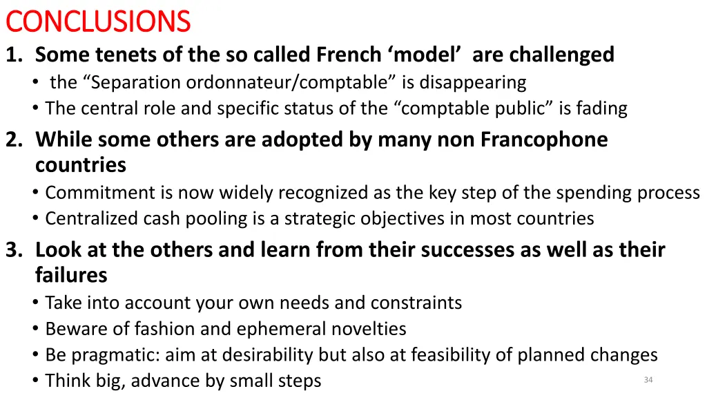 conclusions conclusions 1 some tenets