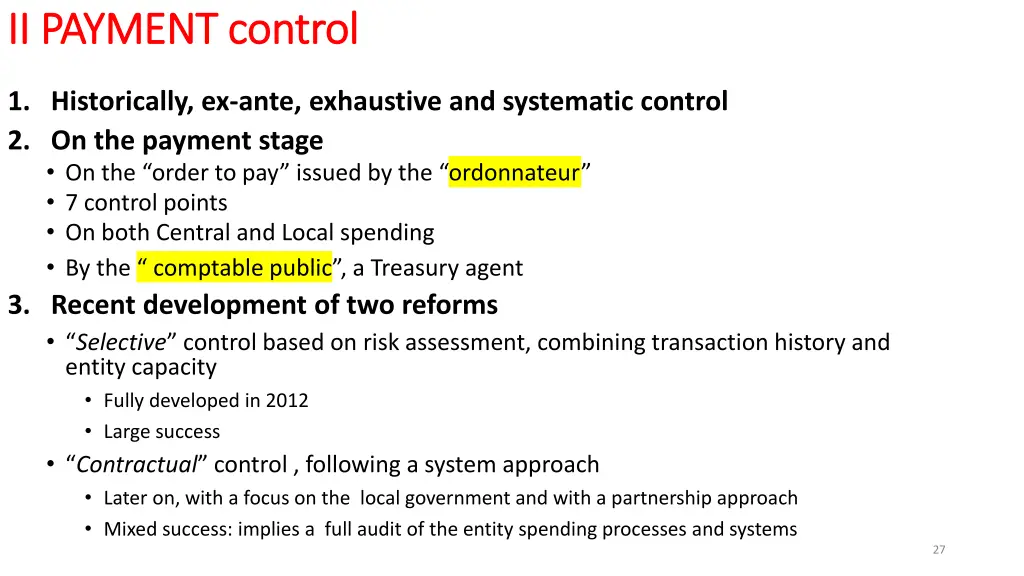 ii payment control ii payment control