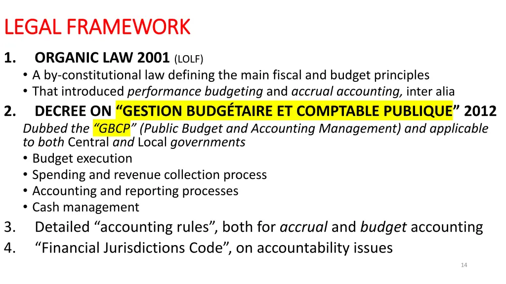 legal framework legal framework