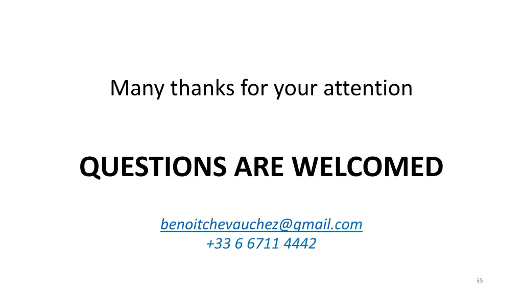 many thanks for your attention