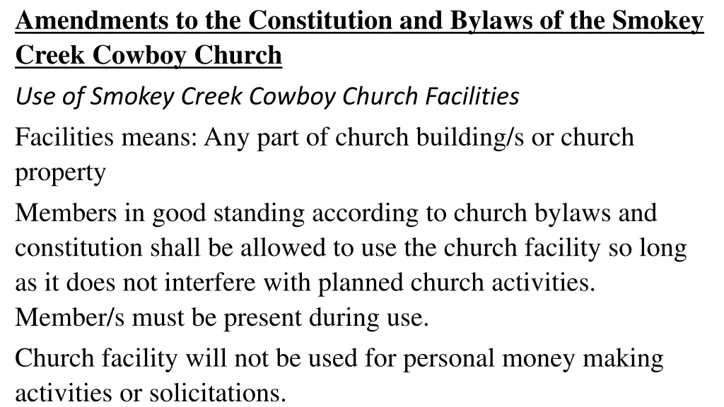 amendments to the constitution and bylaws