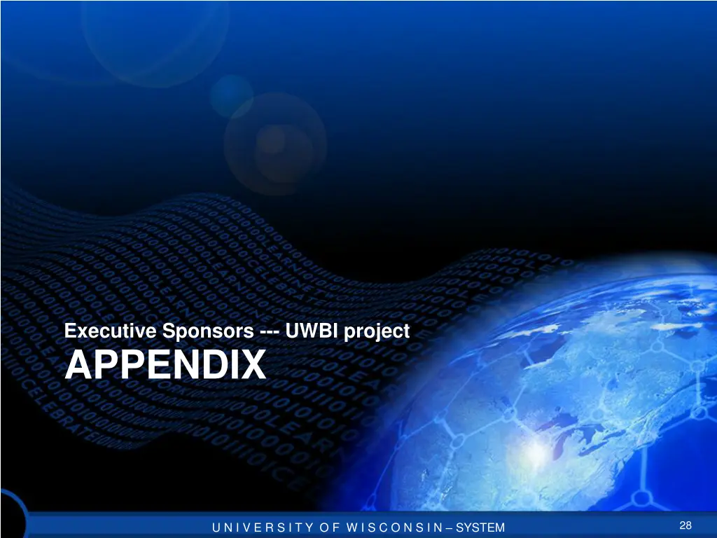 executive sponsors uwbi project