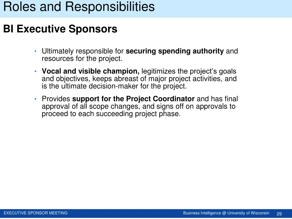roles and responsibilities