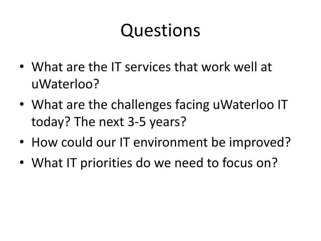questions