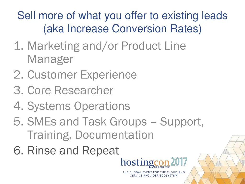 sell more of what you offer to existing leads 1
