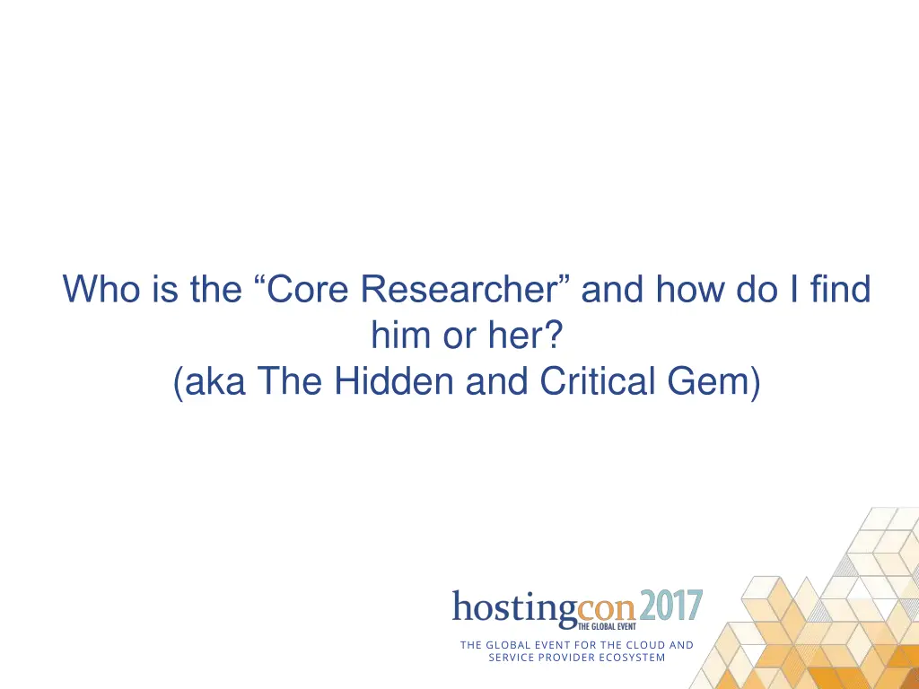 who is the core researcher and how do i find