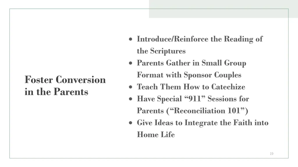introduce reinforce the reading of the scriptures