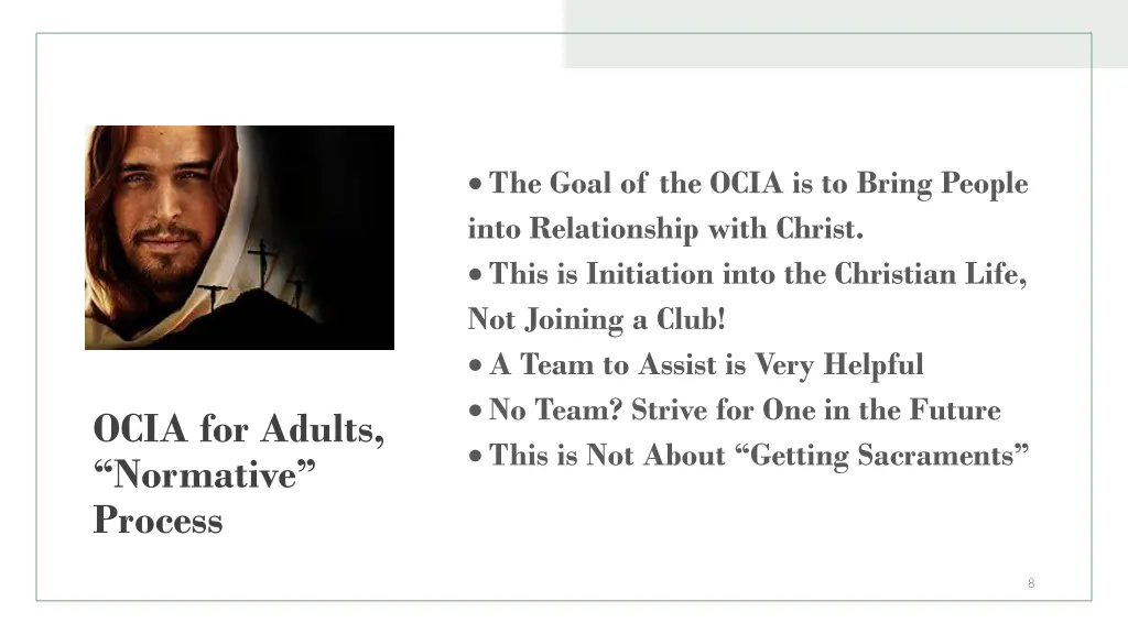 the goal of the ocia is to bring people into
