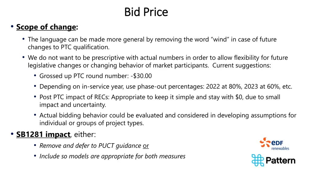 bid price bid price 1