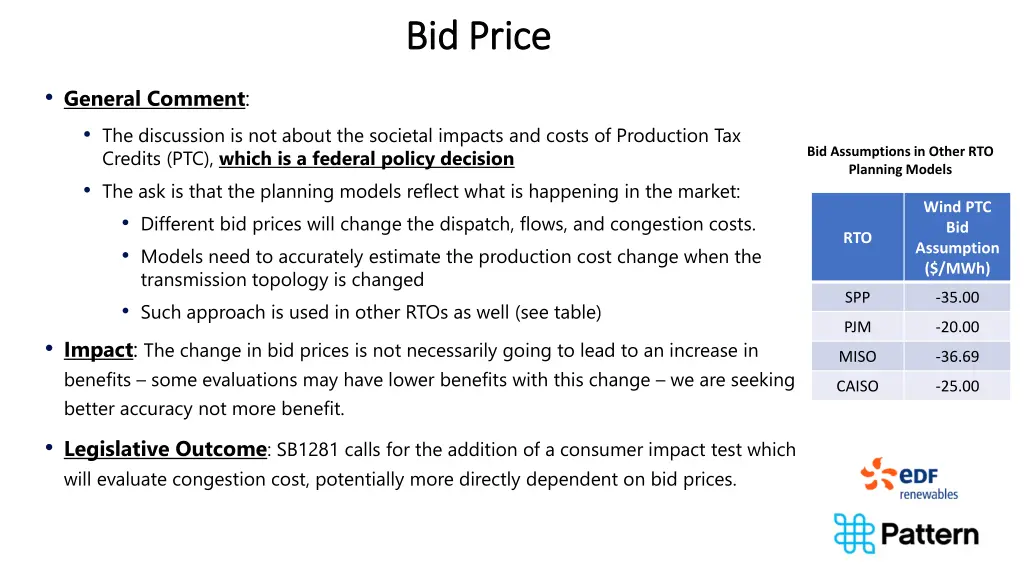 bid price bid price