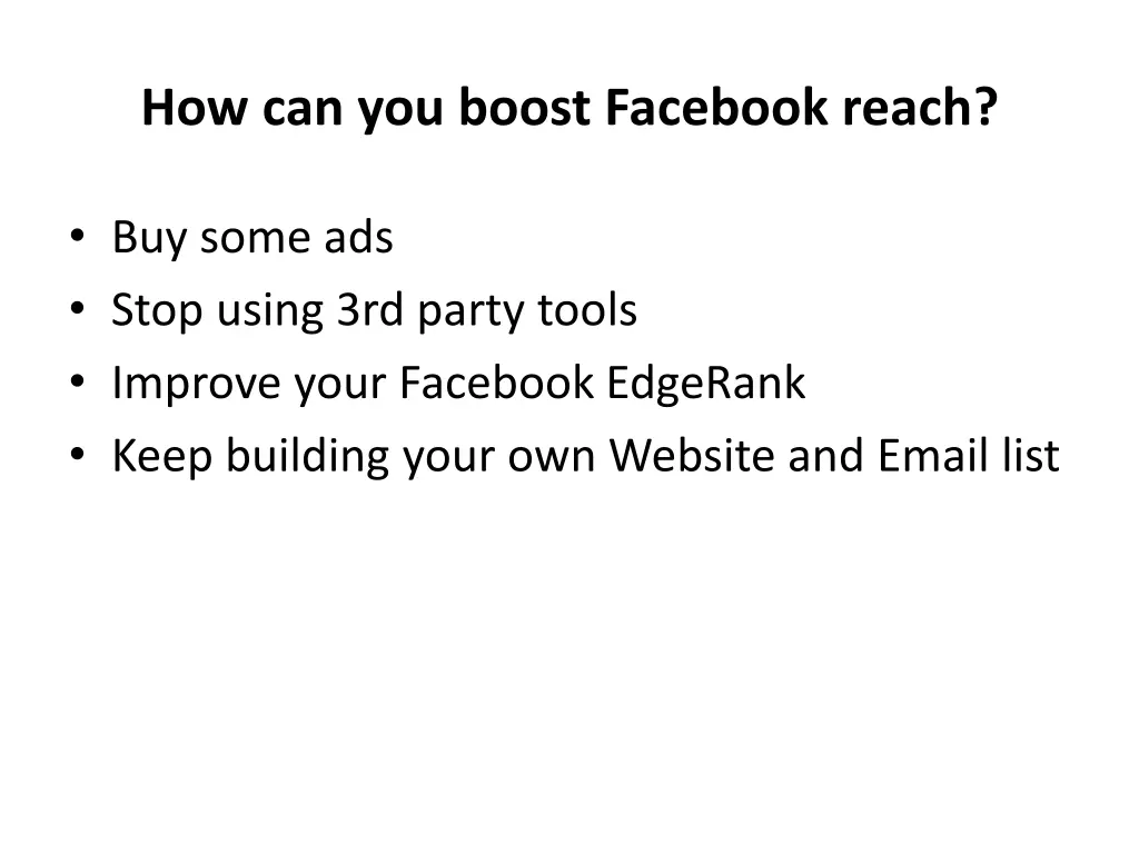 how can you boost facebook reach