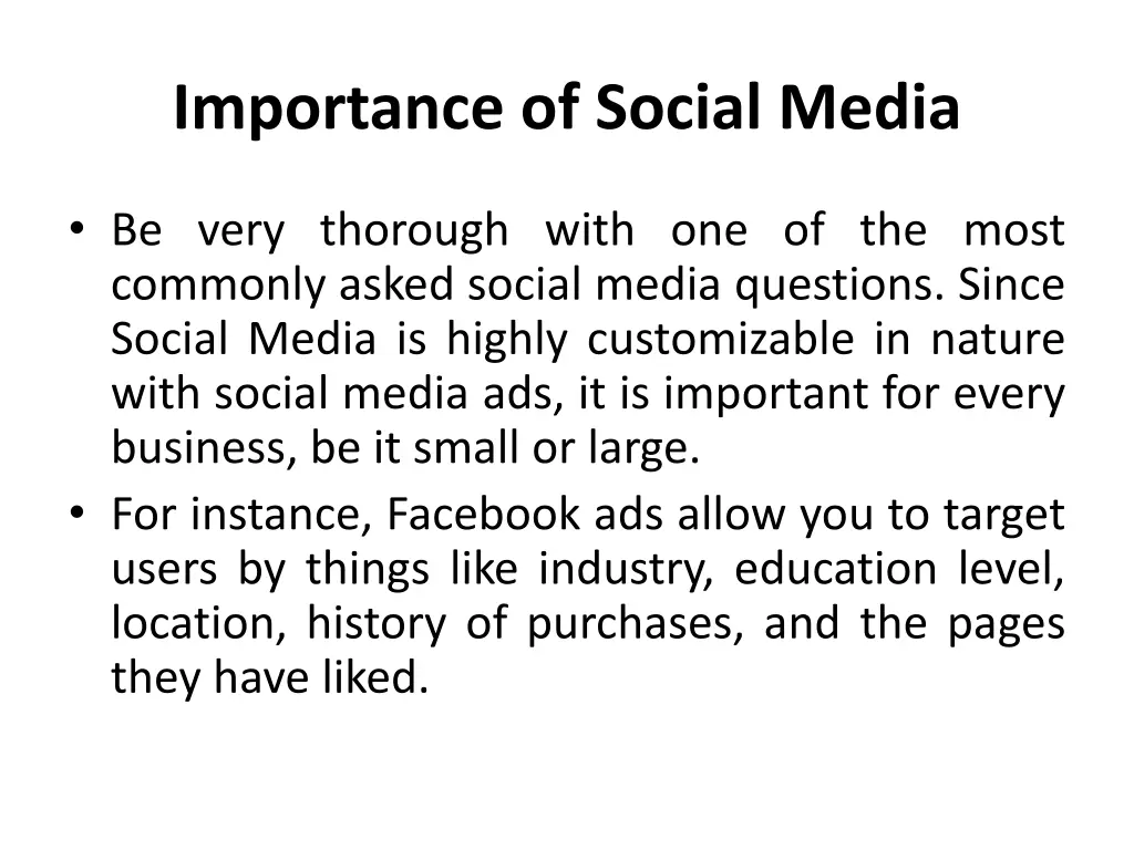 importance of social media