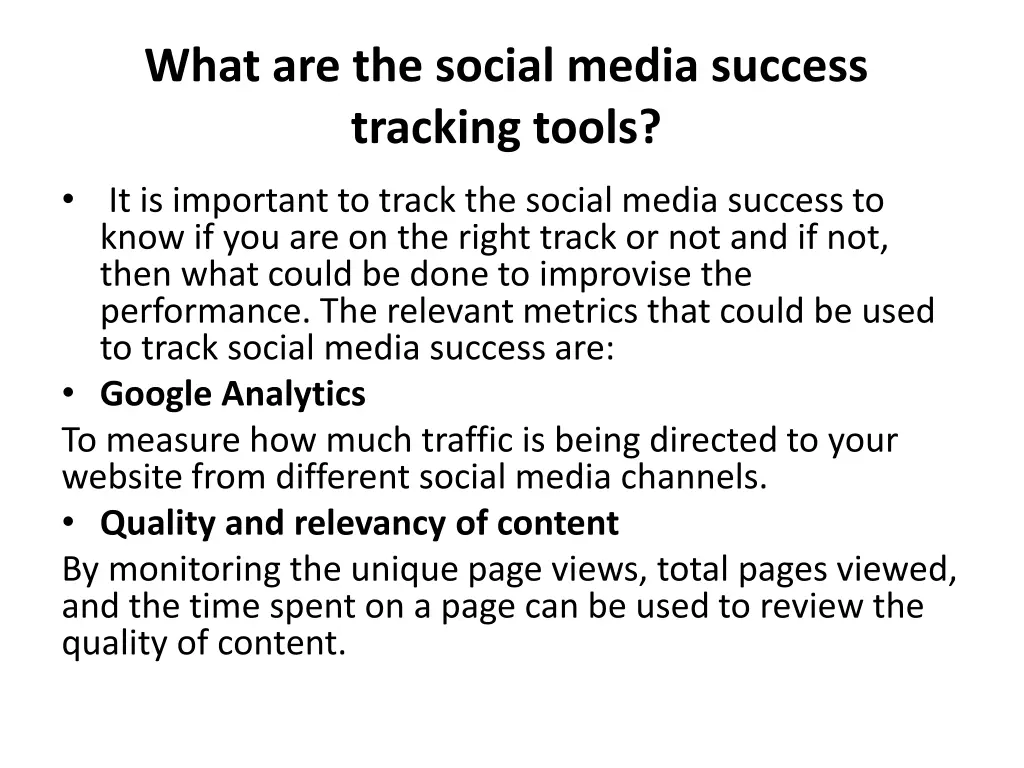 what are the social media success tracking tools