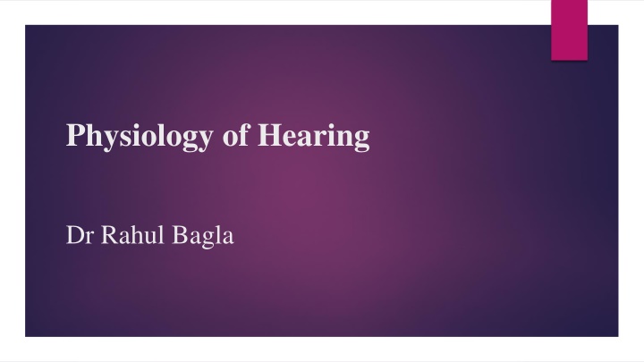physiology of hearing