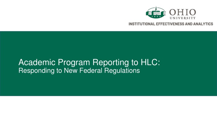 academic program reporting to hlc responding