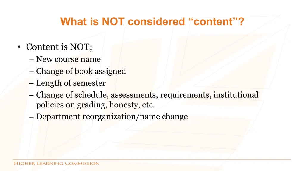 what is not considered content
