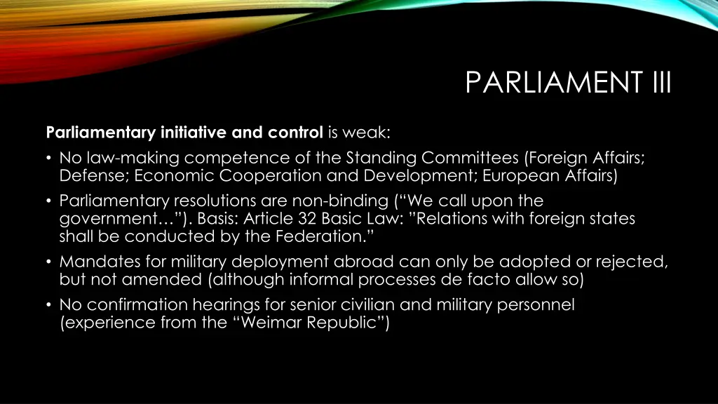 parliament iii