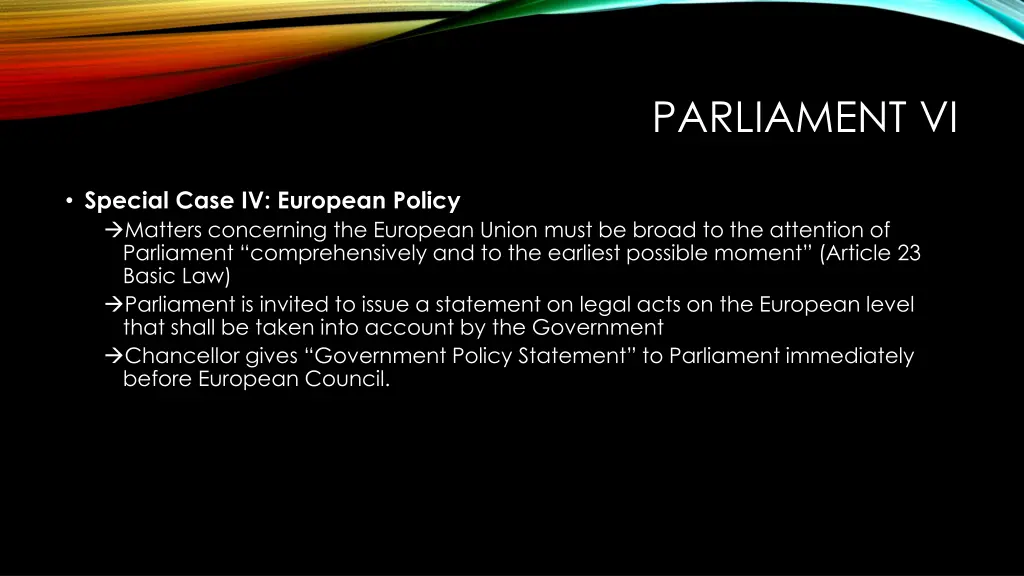 parliament vi
