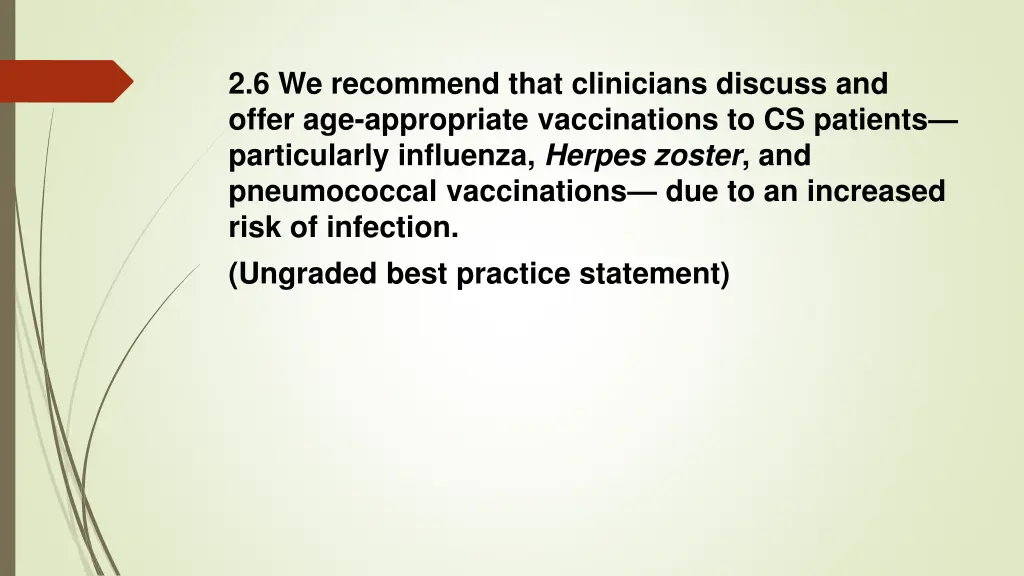 2 6 we recommend that clinicians discuss