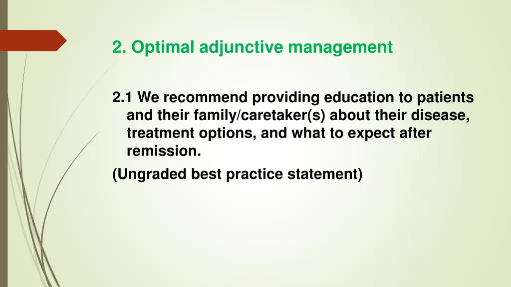 2 optimal adjunctive management