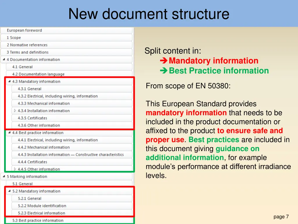 new document structure
