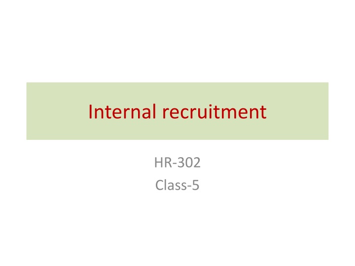 internal recruitment