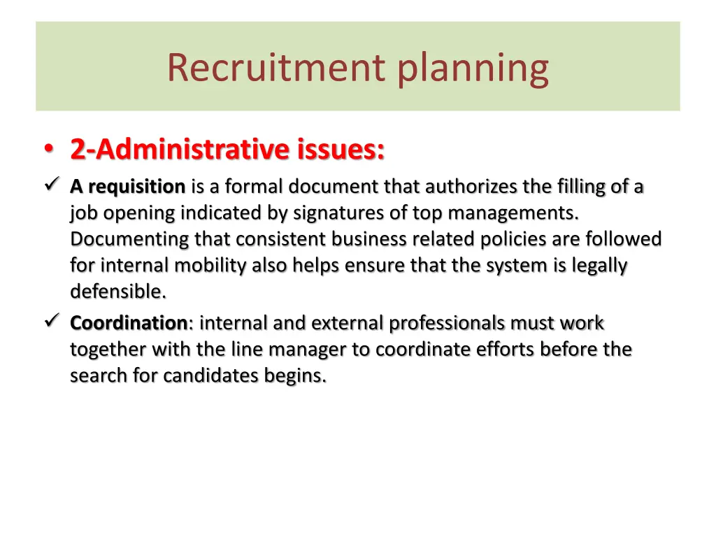 recruitment planning 2