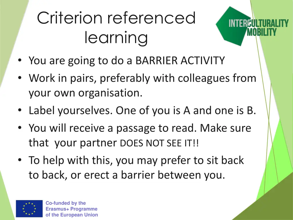 criterion referenced learning