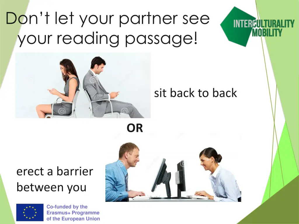 don t let your partner see your reading passage