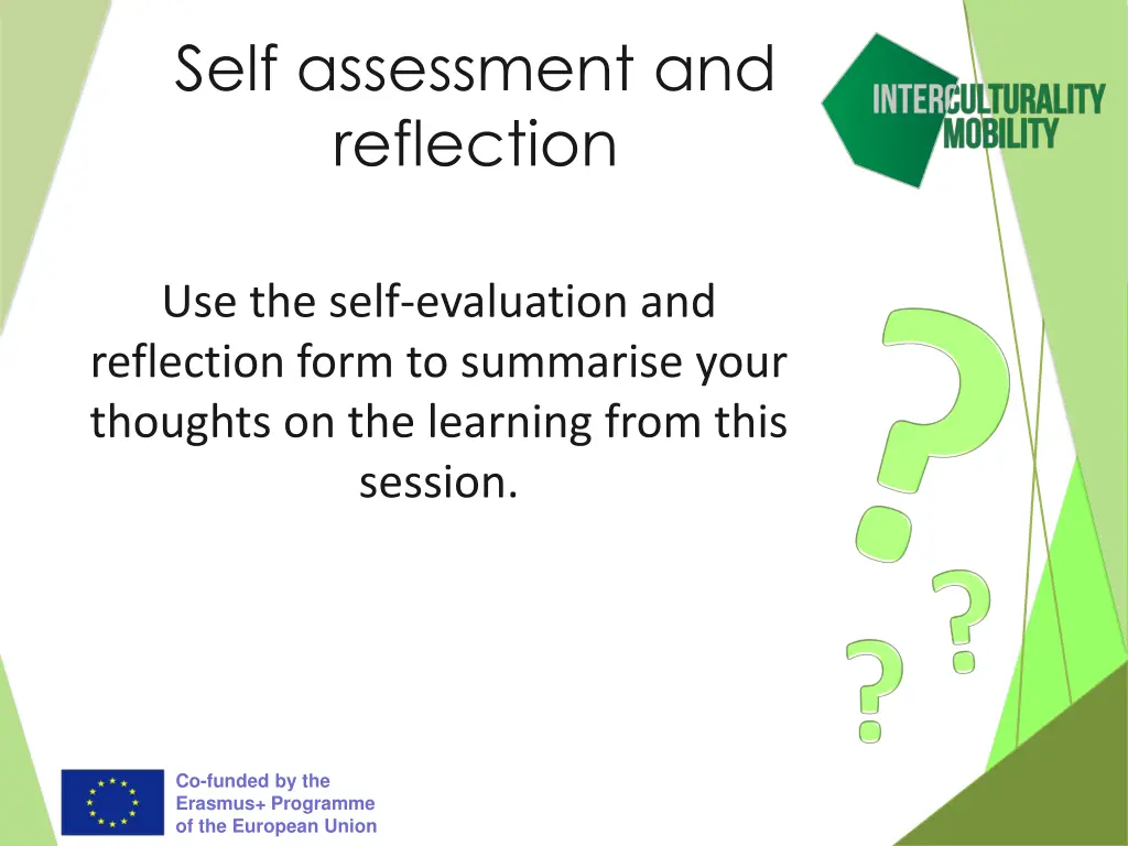 self assessment and reflection