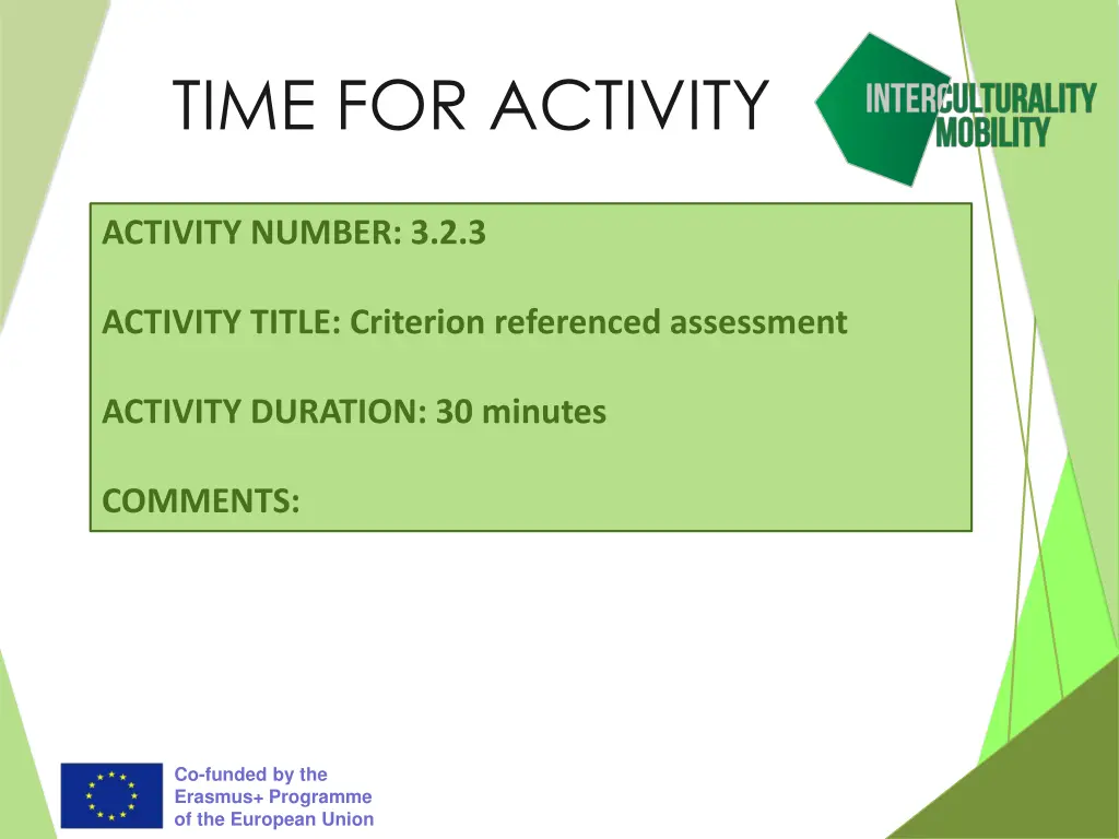 time for activity 1