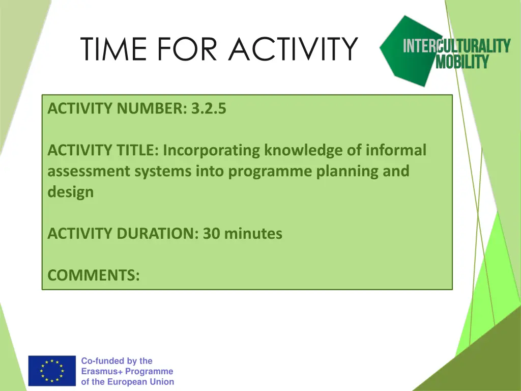 time for activity 3