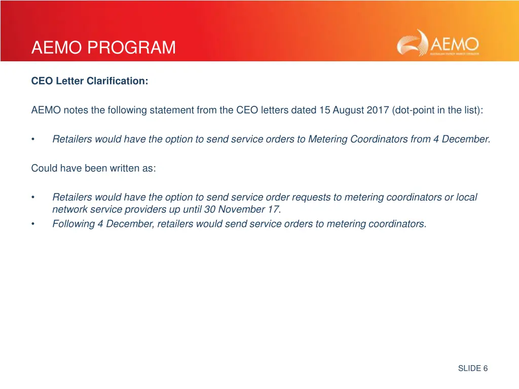 aemo program