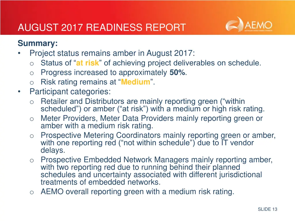 august 2017 readiness report