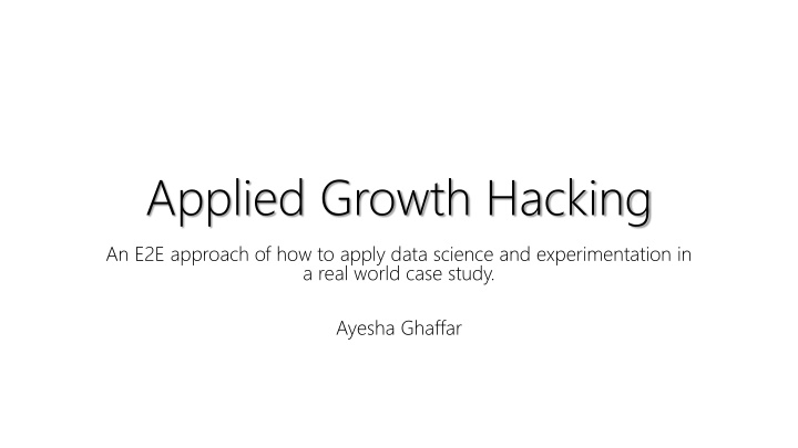 applied growth hacking