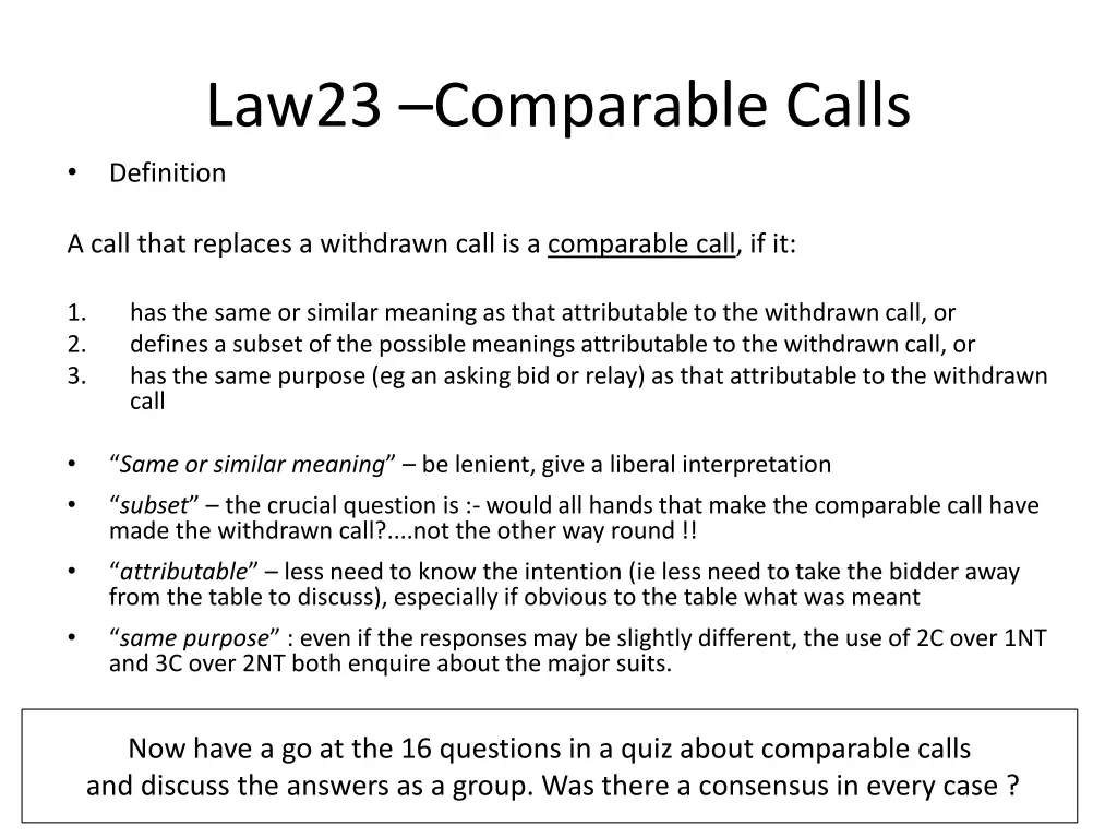 law23 comparable calls 1