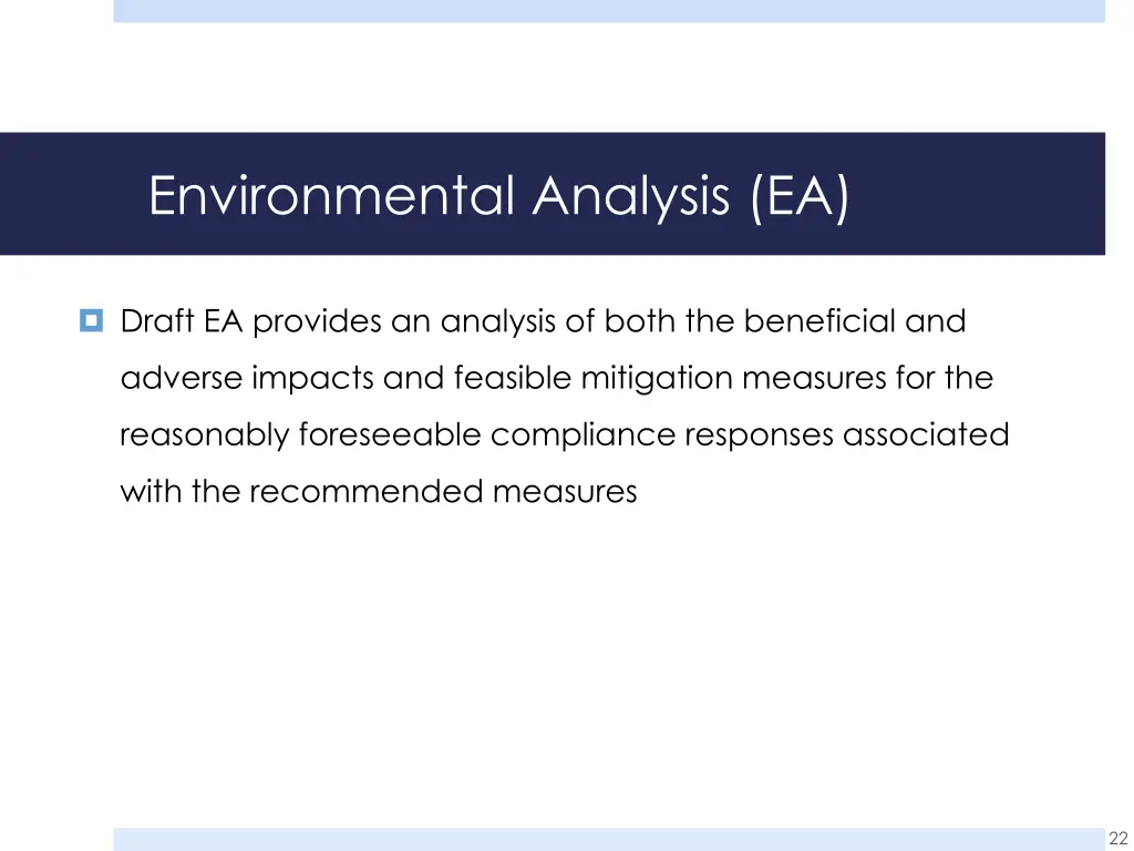 environmental analysis ea
