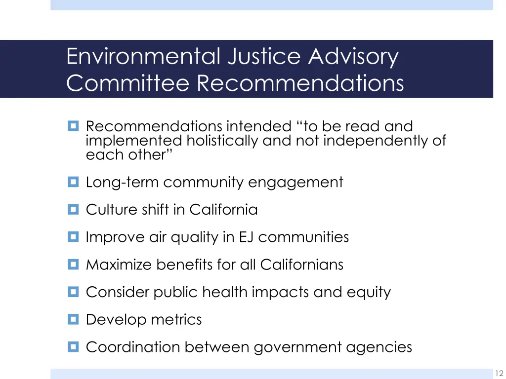 environmental justice advisory committee 1