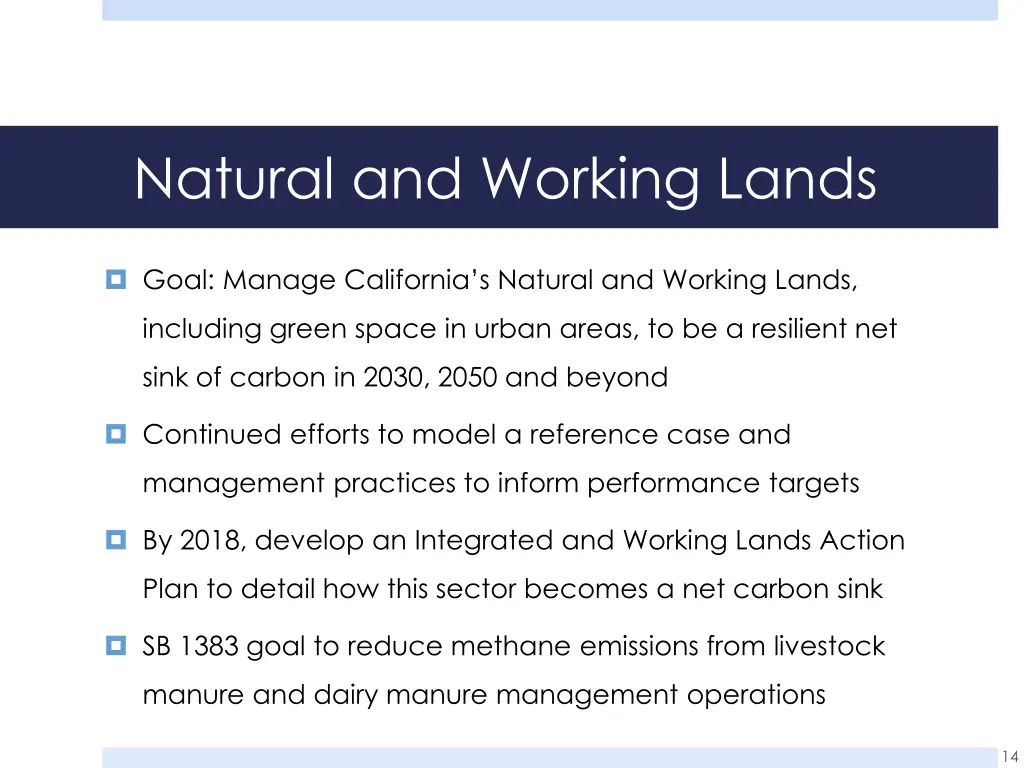 natural and working lands