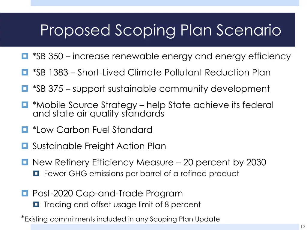 proposed scoping plan scenario