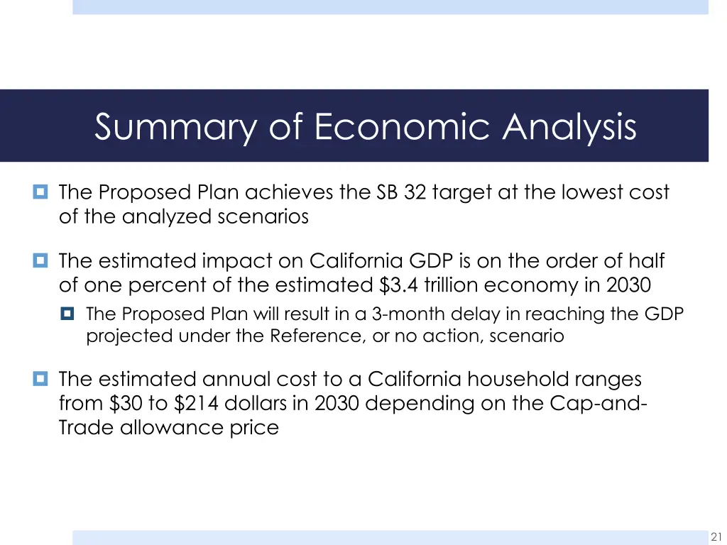 summary of economic analysis 1